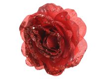 Roos pes clip d14h8,5 cm k.rood - Decoris