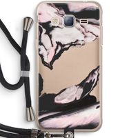 Roze stroom: Samsung Galaxy J3 (2016) Transparant Hoesje met koord