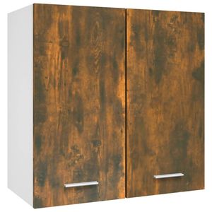 vidaXL Wandkast hangend 60x31x60 cm bewerkt hout gerookt eikenkleurig