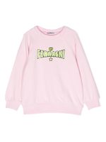 Chiara Ferragni Kids sweat en coton stretch à logo brodé - Rose - thumbnail