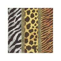 60x Safari dieren 3-laags servetten dieren prints 33 x 33 cm