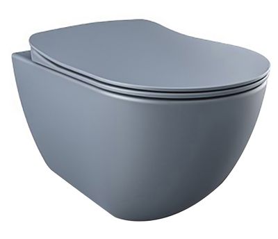 Wandcloset Creavit Freedom | Rimless | Met bidet | Excl.Toiletzitting | Keramiek | Basalt mat