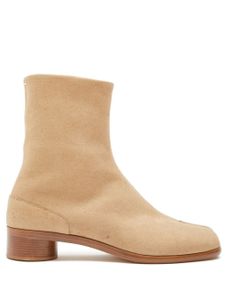 Maison Margiela bottines en cuir à bout Tabi - Tons neutres