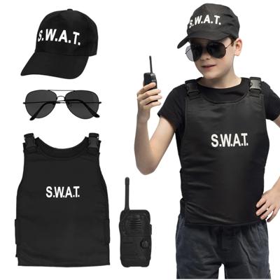 Politie verkleed set - 4 delig - kinderen - SWAT - speelgoed - carnaval