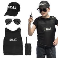 Politie verkleed set - 4 delig - kinderen - SWAT - speelgoed - carnaval