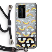 Regenboog: Huawei P40 Pro Transparant Hoesje met koord