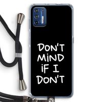 Don't Mind: Motorola Moto G9 Plus Transparant Hoesje met koord