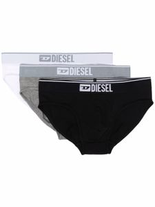 Diesel lot de trois slips à logo - Gris