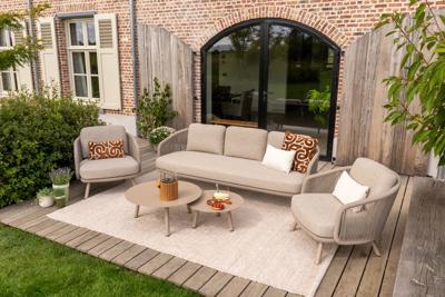 Flow stoel/bank loungeset (5-delig) - Zand/Latte