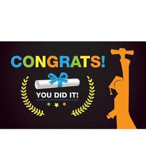 Vlag Geslaagd 'You Did It, Congrats' (90x150cm)