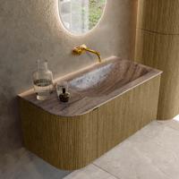 Badmeubel Mondiaz Kurve-Dlux | 95 cm | Meubelkleur Dusk | Wastafelkleur Oza | Solid surface | Wasbak rechter zijde spoelbak | Zonder kraangat(en) Badmeubel Mondiaz Kurve-Dlux | 95 cm | Meubelkleur Dusk | Wastafelkleur Oza | Solid surface | Wasbak rechter zijde spoelbak | Zonder kraangat(en)