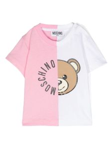 Moschino Kids t-shirt en coton à motif Teddy Bear - Rose