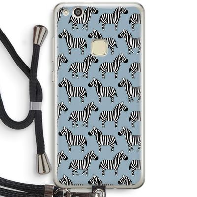 Zebra: Huawei Ascend P10 Lite Transparant Hoesje met koord