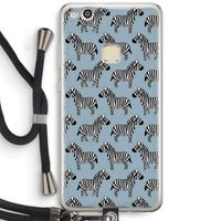 Zebra: Huawei Ascend P10 Lite Transparant Hoesje met koord