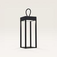 LED Tafellamp Larion nero - Lantaarn met lus om op te hangen, voor binnen en buiten - Met geïntegreerde dimmer en USB-C oplaadfunctie