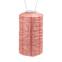Cylinder dia. 18 cm Paisley roze lampion - Lumiz