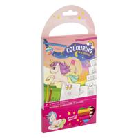 Creative Craft Group Kleur- en activiteiten set roze met 5 kleurpotloden Creative Craft Group Kleur- en activiteiten set roze met 5 kleurpotloden