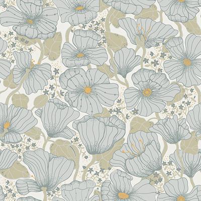 Dutch Wallcoverings Lina II - Matilda Blue - Blauw