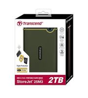 Transcend StoreJet 25M3G externe harde schijf 1000 GB Groen - thumbnail