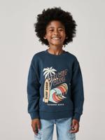 Sweater jongen met ronde hals en lange mouwen nachtblauw