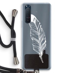 Pluim: Sony Xperia 5 II Transparant Hoesje met koord