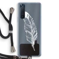 Pluim: Sony Xperia 5 II Transparant Hoesje met koord