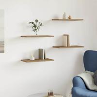 Wandschappen 4 st 40x20x1,5 cm bewerkt hout artisanaal eiken