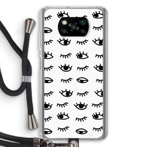 Eye pattern #2: Xiaomi Poco X3 NFC Transparant Hoesje met koord