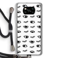 Eye pattern #2: Xiaomi Poco X3 NFC Transparant Hoesje met koord