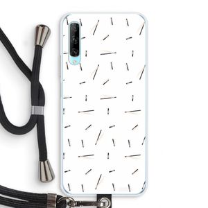 Hipster stripes: Huawei P Smart Pro Transparant Hoesje met koord