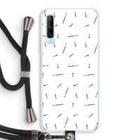 Hipster stripes: Huawei P Smart Pro Transparant Hoesje met koord