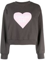 CHOCOOLATE sweat à imprimé cœur - Gris