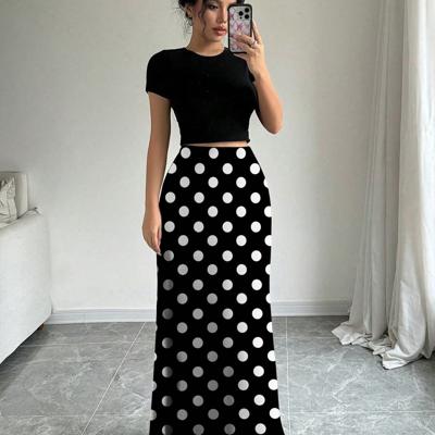 Bon&Bon Leopard Print Maxi Skirt - Coffee Brown Elegant Straight Skirt Black-2 / M