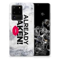 Samsung Galaxy S20 Ultra | Siliconen hoesje | met naam Already Taken White
