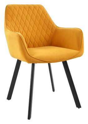 Artistiq Eetkamerstoel 'Artemus' Velvet, kleur Geel