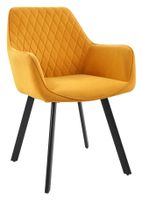 Artistiq Eetkamerstoel 'Artemus' Velvet, kleur Geel