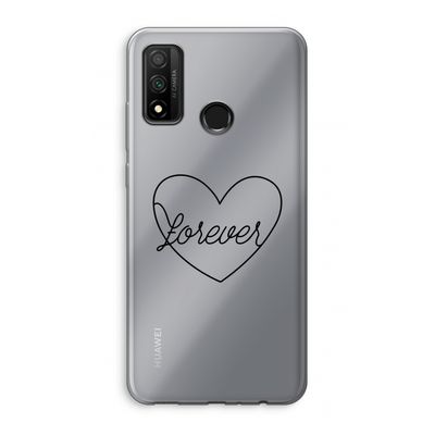 Forever heart black: Huawei P Smart (2020) Transparant Hoesje