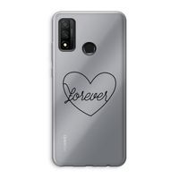 Forever heart black: Huawei P Smart (2020) Transparant Hoesje