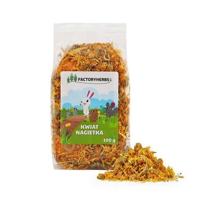 FACTORY HERBS Marigold flowers - snack voor knaagdieren en konijnen - 100g