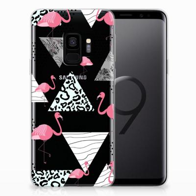 Samsung Galaxy S9 | TPU Hoesje | Flamingo Triangle