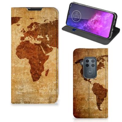 Motorola One Zoom | Book Cover | Wereldkaart
