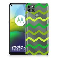Motorola Moto G9 Power TPU bumper Zigzag Groen - thumbnail