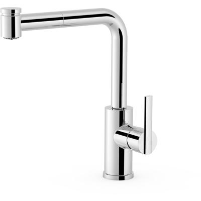 Keukenkraan Tres Lex | Opbouw | 360° Draaibaar | Uitrekbare sproeier | Mengkraan | 1-hendel | Rond | Chroom