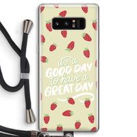 Don't forget to have a great day: Samsung Galaxy Note 8 Transparant Hoesje met koord