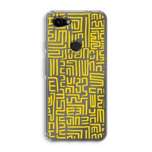 Majorelle Blue Print: Google Pixel 3a Transparant Hoesje