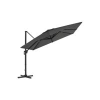 360° draaibare parasol met zwengel en standaard, Lichtgrijs