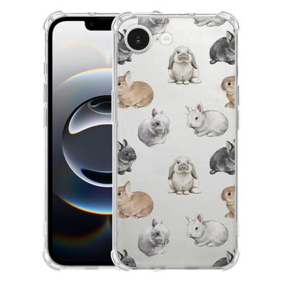 Apple iPhone 16e Hoesje - Konijntjes TPU Antishock