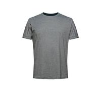 ESPRIT Men Casual gemêleerd T-shirt met contrastbies blauw/groen - thumbnail