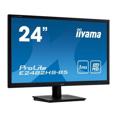 iiyama ProLite E2482HS - 24 inch - 1920x1080 - DVI - HDMI - VGA - Zwart