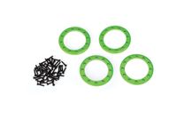 Beadlock rings, green (1.9") (aluminum) (4)/ 2x10 CS (48) (TRX-8169G)